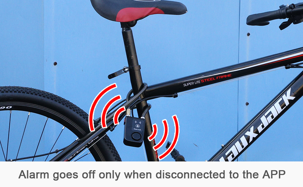 New Bicycle Anti-theft Alarm Lock Bluetooth Smart APP Control Waterproof Bike Burglar Vibration Alarm Lock Security System
