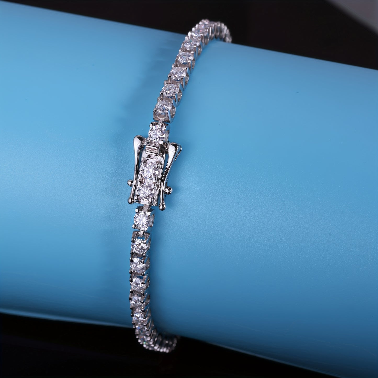 1pc 925 Silver 2/2.5/3mm VVS1 D Color Moissanite Tennis Bracelet with Lobster Clasp - Comfortable to Wear, Ideal for Birthdays and Parties, Comes with Gift Box, Perfect for Valentine'S Day, Daily Wear, and Special Occasions,