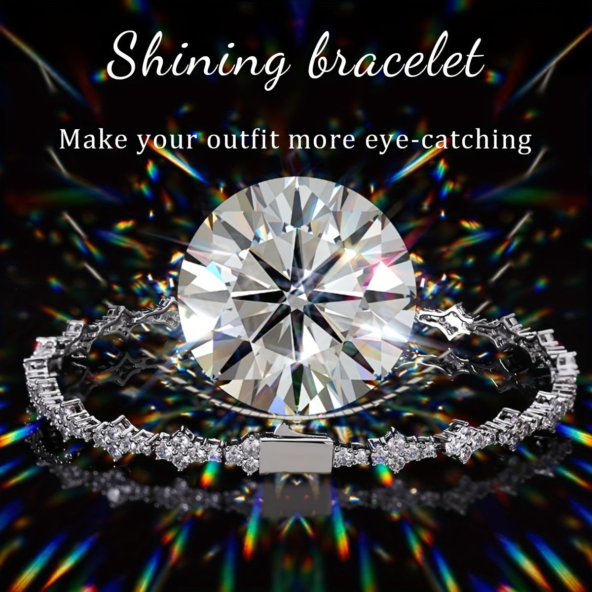 925 Silver Inlaid Tennis Bracelet Latest Model, Lucky and Combination, High-end Jewelry Banquets and Parties| birthday| Graduation| Anniversary| Elegant and Shiny| Elegant and Luxurious