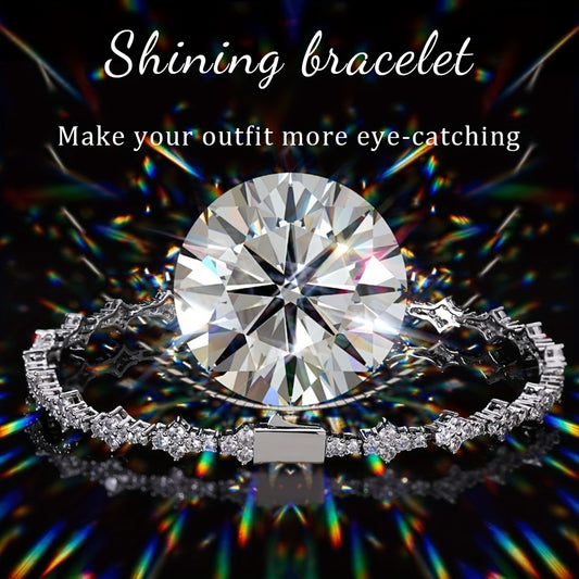 925 Silver Inlaid Tennis Bracelet Latest Model, Lucky and Combination, High-end Jewelry Banquets and Parties| birthday| Graduation| Anniversary| Elegant and Shiny| Elegant and Luxurious